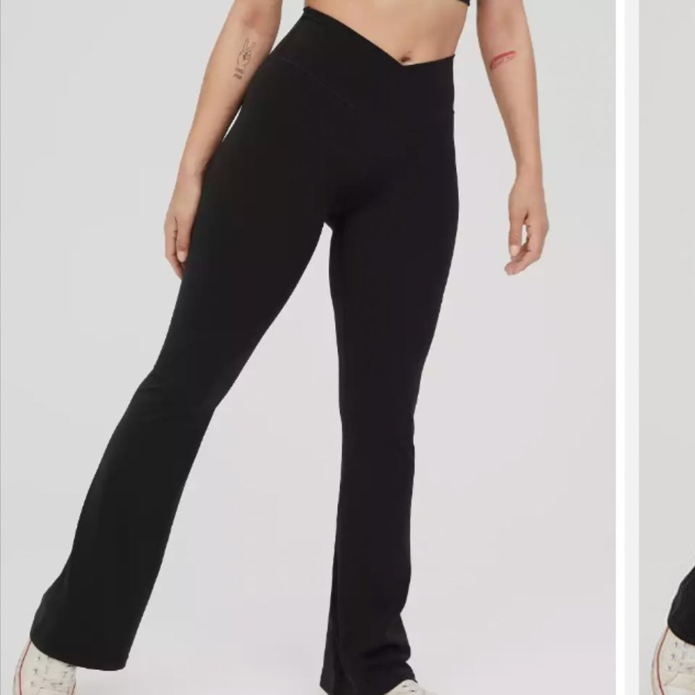 OFFLINE By Aerie Real Me High Waisted Crossover Flare Legging